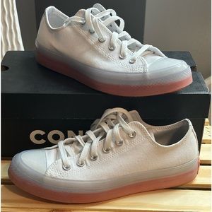 Converse Chuck Taylor All-Star Sneakers White/White/WildMango Sz8 Men’s